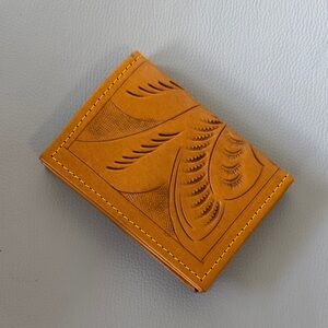 Leaders in Leather Tan Real Leather Wallet